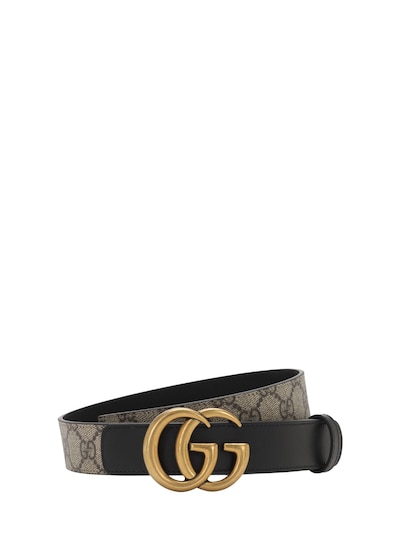 black gucci supreme belt