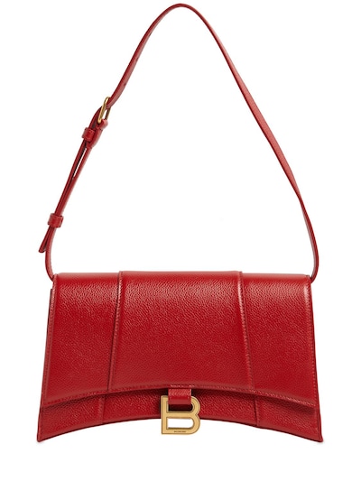 red leather bag