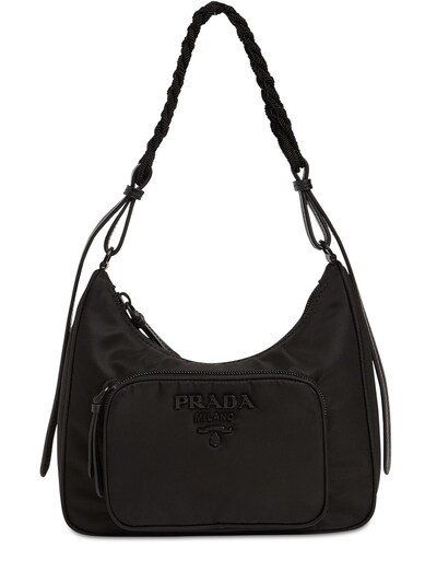 prada nylon top handle bag