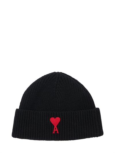 AMI Paris - Logo heart patch wool knit 