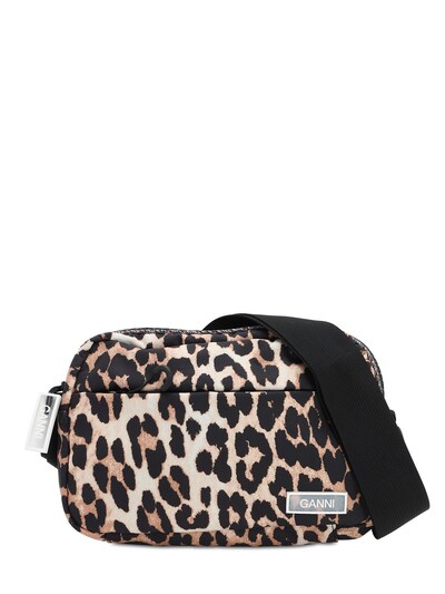 leopard print over shoulder bag