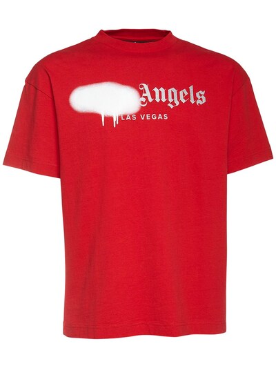 palm angels red tee