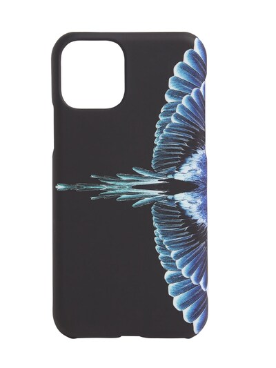 Marcelo Burlon County Of Milan - Wings print tech iphone 11 pro case - Black/Turquoise | Luisaviaroma