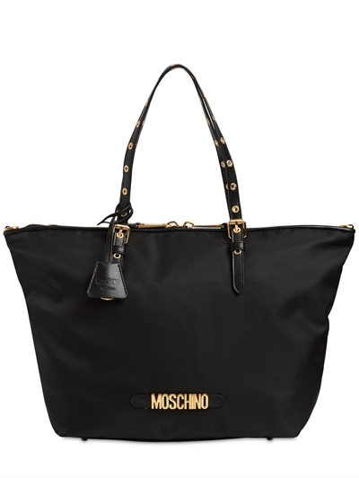 nylon tote bag with shoulder strap