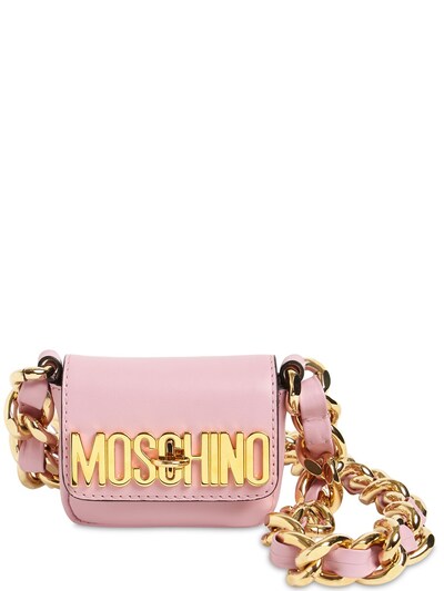 Moschino - Micro leather shoulder bag 