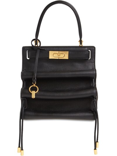 tory burch black leather bag