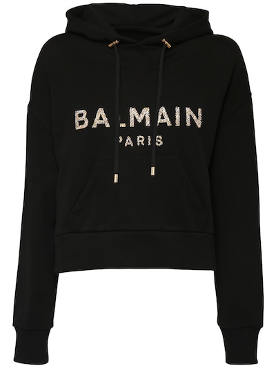 balmain hoodie gold