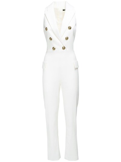 white lined jumpsuit