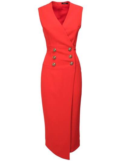 balmain red dress