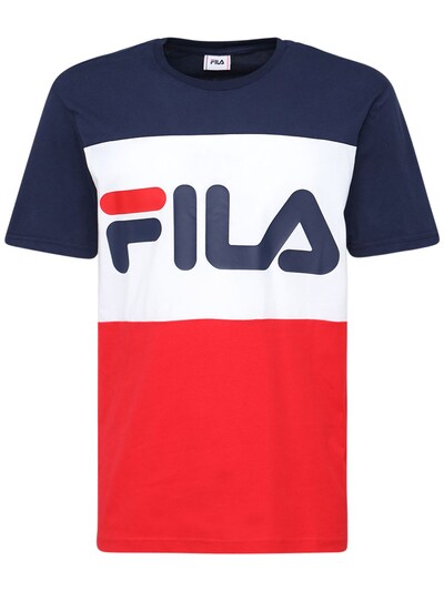 red and white fila shirt