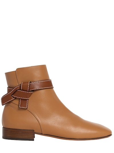 LOEWE - 20mm gate leather ankle boots 