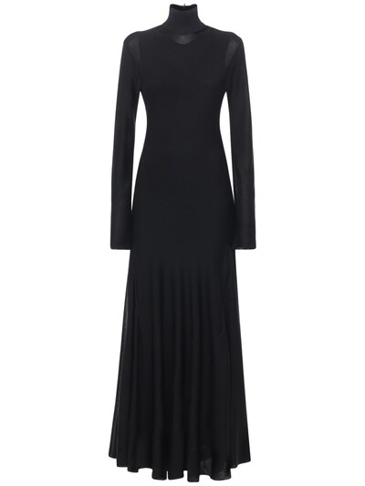 black turtleneck gown