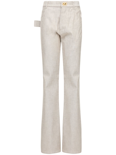 denim straight pants