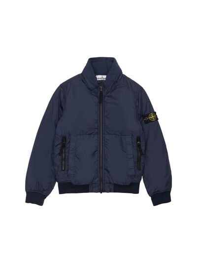 stone island navy bomber jacket