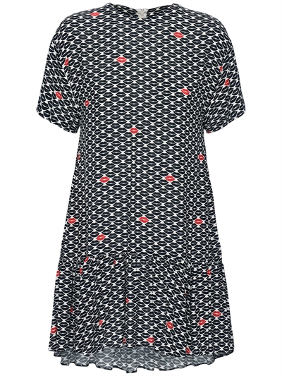 REDValentino - Lip print crepe mini dress - White/Black | Luisaviaroma