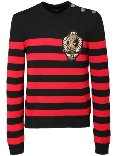 red balmain sweater