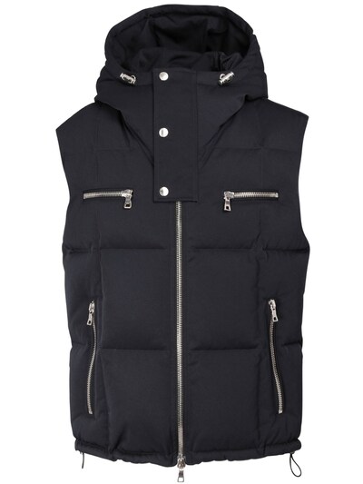 down vest with hood