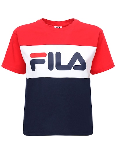 fila red white and blue shirt