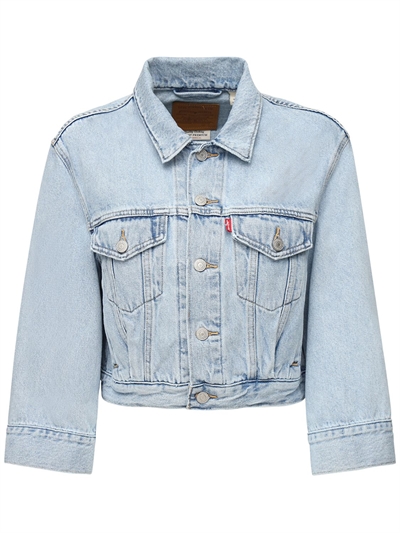 levi denim cropped jacket