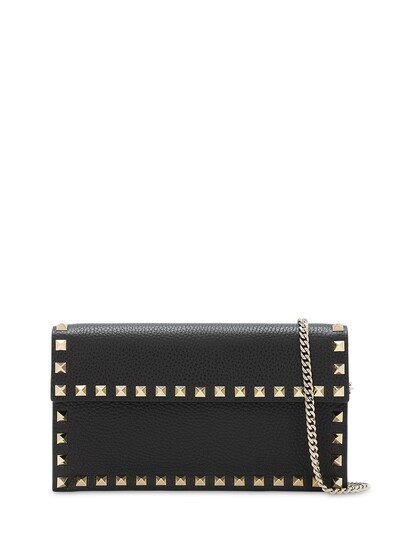 valentino studded leather shoulder bag