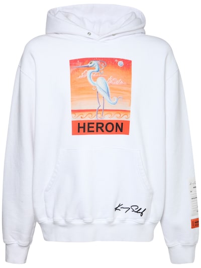 heron preston white hoodie