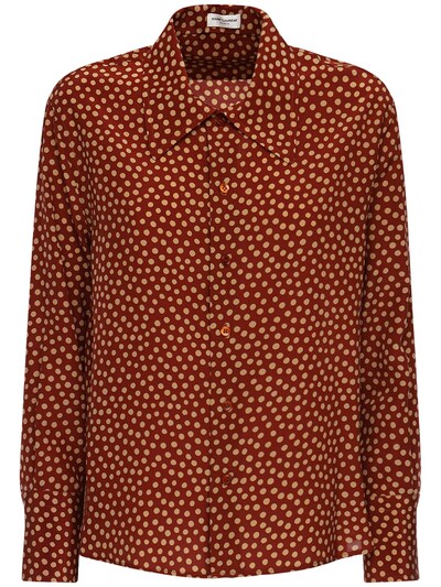 saint laurent polka dot shirt