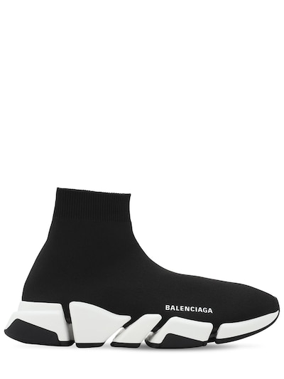 Balenciaga - 30mm speed 2 knit sneakers - Black | Luisaviaroma