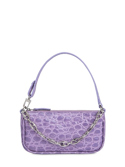 lilac croc bag