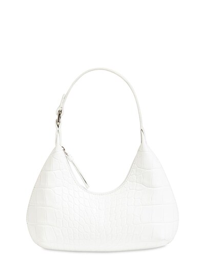 white leather shoulder bag