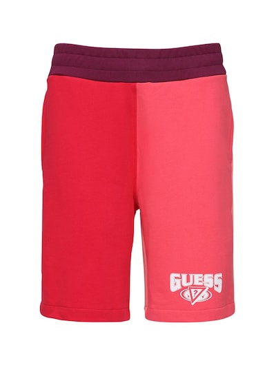 guess color block shorts