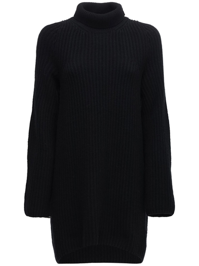 black knit turtleneck sweater