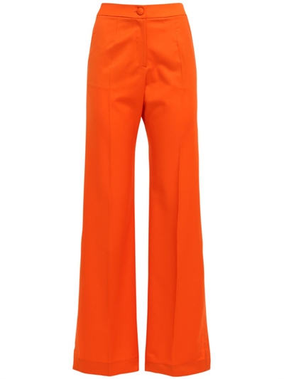 orange flared pants