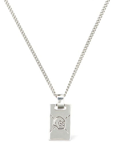 guccighost necklace in silver