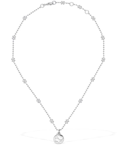 Gucci - 40cm interlocking g necklace - Silver | Luisaviaroma