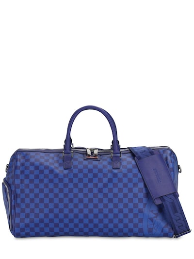 checkered duffle bag