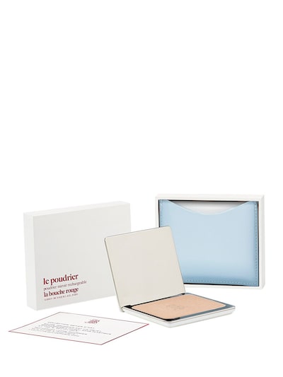 White leather case - La bouche rouge, Paris