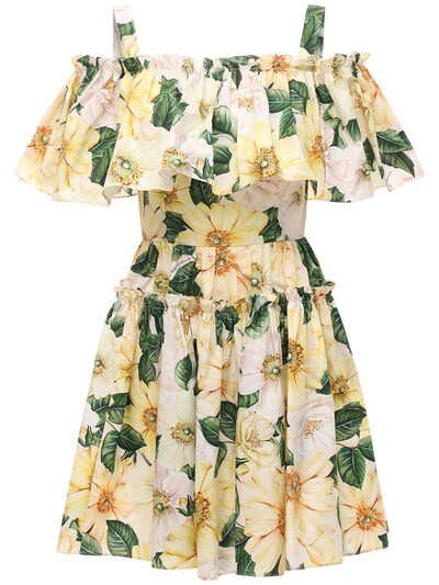 dolce and gabbana printed cotton dress