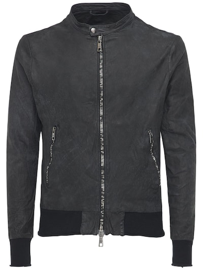 Giorgio Brato - Leather bomber jacket - Black | Luisaviaroma