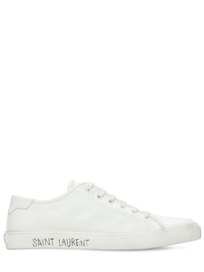 Bukken Andes toediening Saint Laurent - Malibu leather sneakers - White | Luisaviaroma