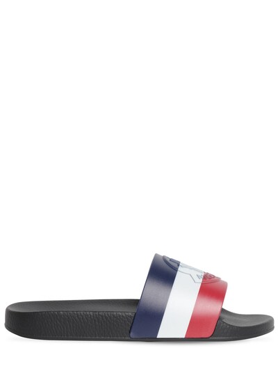 Moncler - Basile rubber slide sandals - Black | Luisaviaroma