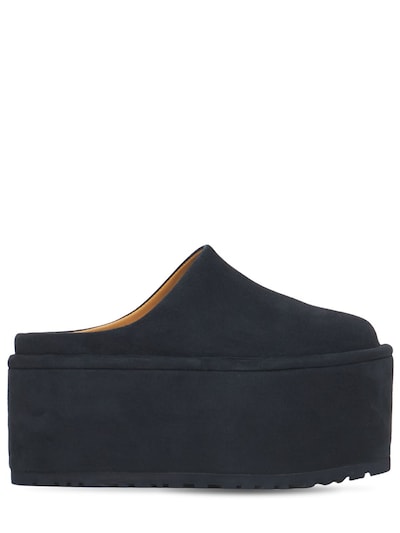 navy platform loafers