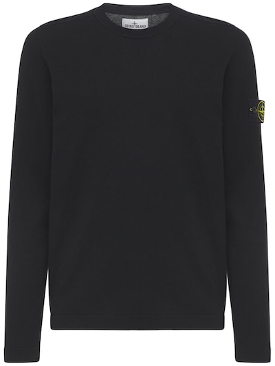 stone island black knit sweater