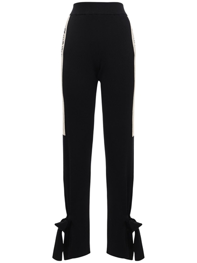 Off-White - Pantaloni in maglia con logo - Nero | Luisaviaroma