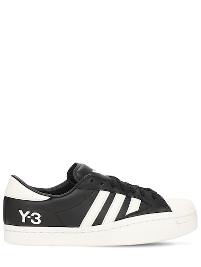 Y 3 Y 3 Yohji Star Leather Sneakers Black White Luisaviaroma