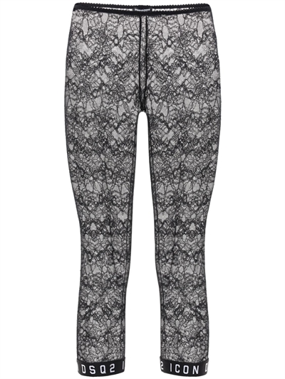 Dsquared2 - Print logo lace crop 