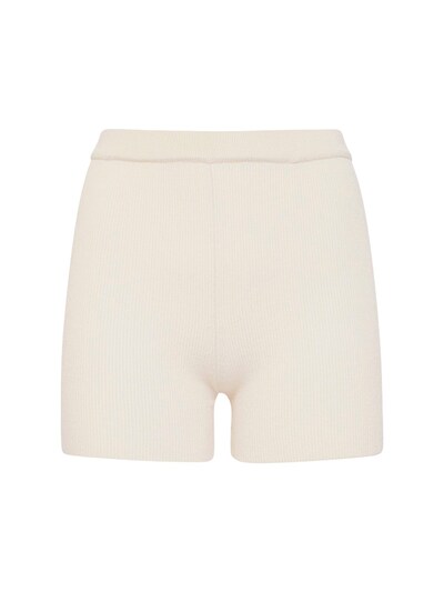 beige cycling shorts