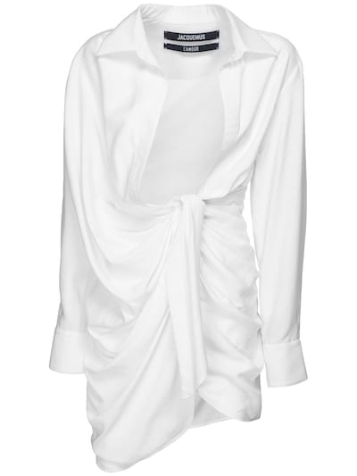 Jacquemus - La robe bahia knotted mini dress - White | Luisaviaroma