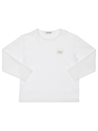 Logo tag cotton jersey t-shirt 