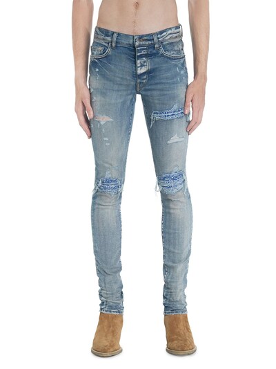 amiri jeans blue bandana