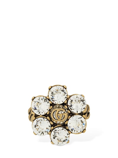 Gg marmont thick ring w/ crystal - Gucci - Women | Luisaviaroma